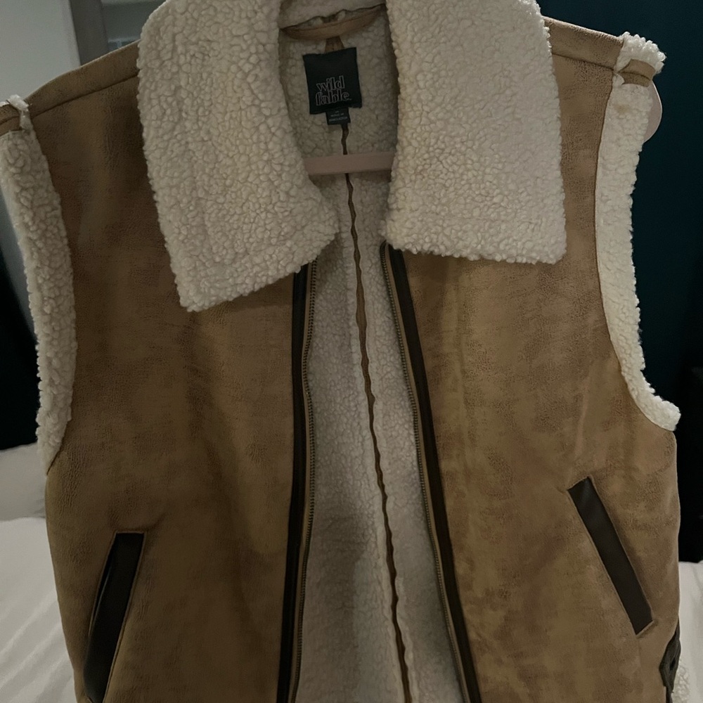 Target Tan and Cream Sherpa Vest